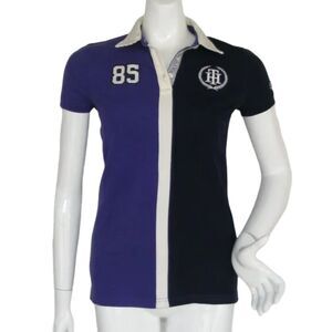 TOMMY HILFIGER Polo Shirt, S, Purple, Embroidered